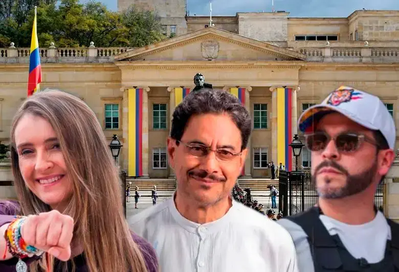 Los candidatos que están arriba en las encuestas: Paloma Valencia, Iván Cepeda y Abelardo de la Espriella. FOTOS: CORTESÍA.