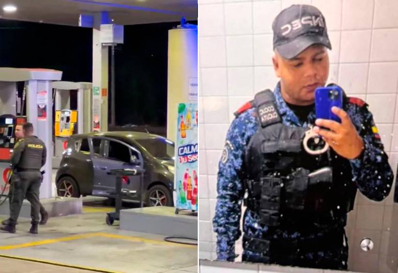 Cuando tanqueaba su automóvil, en Cúcuta, fue asesinado el dragoneante Bryan Rangel Saavedra. FOTOS DE CORTESÍA.