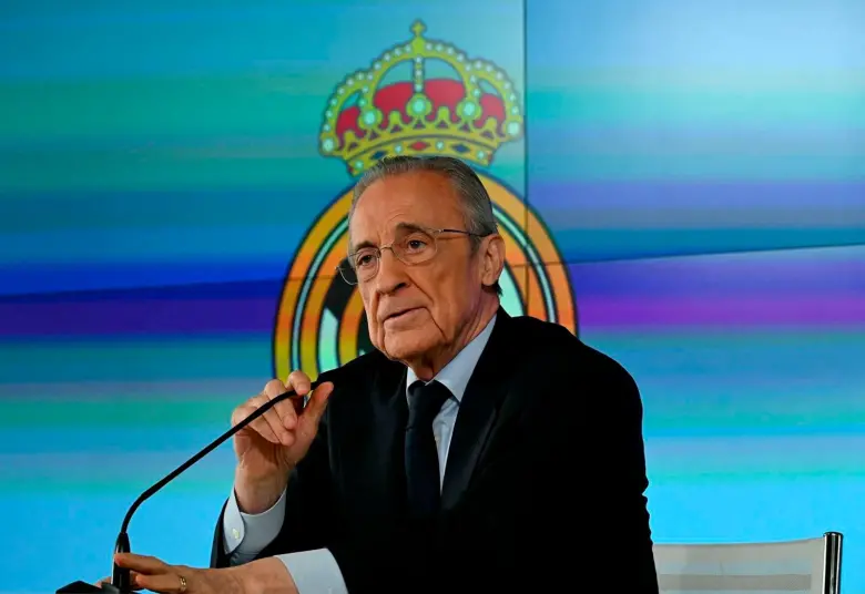 Florentino Pérez, presidente del Real Madrid convovó a elecciones y anunció que buscará su reelección en el máximo cargo del club merengue. FOTO GETTY 