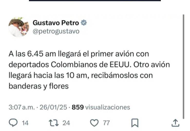“Petro había autorizado los vuelos y luego canceló cuando los aviones ya estaban en el aire”: secretario Marco Rubio
