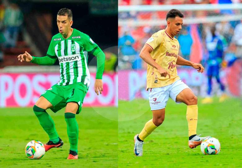 Felipe Aguirre (Nacional), zaguero central verdolaga y Álex Castro (Tolima), otro exverde, son protagonistas en la final. FOTOs camilo suárez