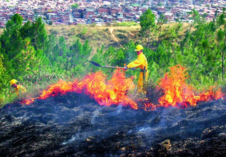 En Antioquia urge dotar mejor a los cuerpos de bomberos y abandonar prácticas que propician la aparición de incendios. FOTO Juan Antonio Sánchez