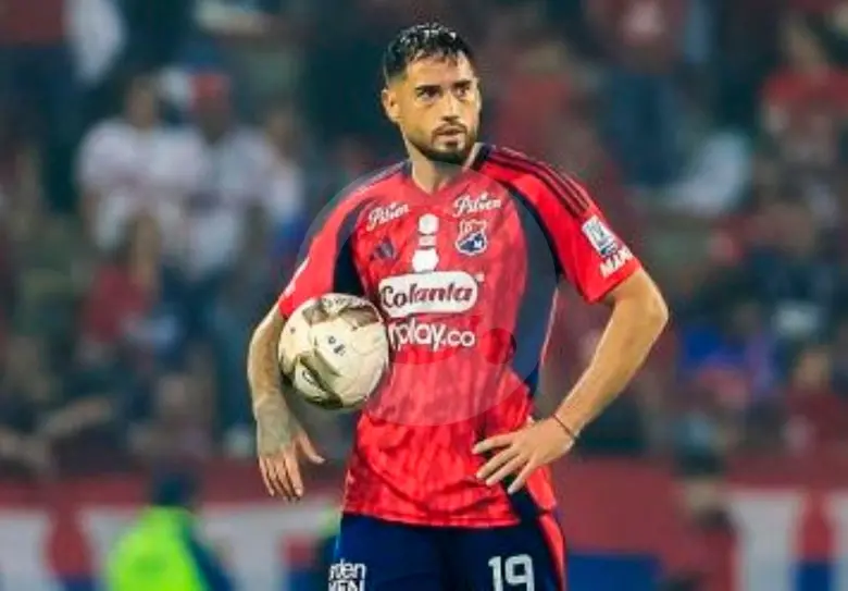 El delantero del DIM, Francisco Fydriszewski no podrá jugar el domingo, cuando el Poderoso reciba en el Atanasio Girardot a Alianza. FOTO CAMILO SUÁREZ 