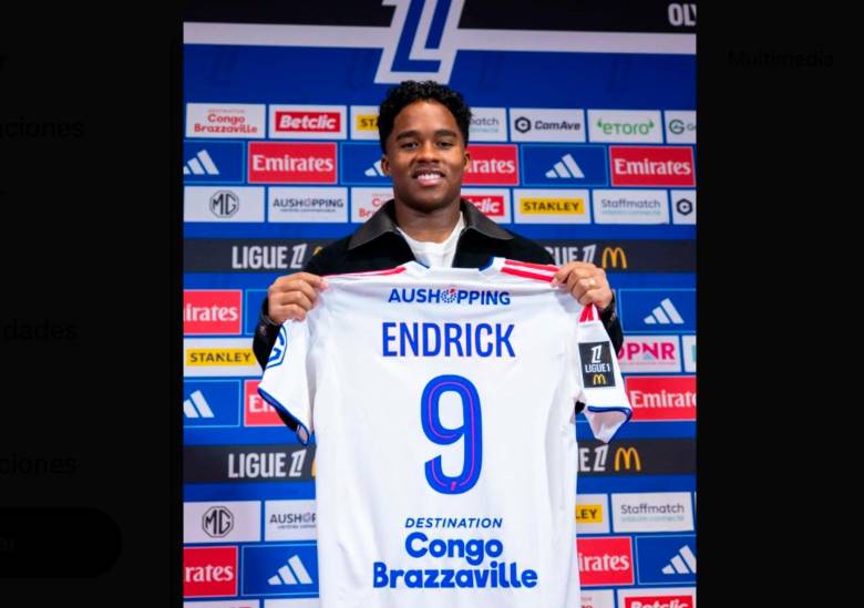 Lyon presentó oficialmente Endrick , el joven futbolista brasileño que fue cedido por el Real Madrid, donde no tenía oportunidad de jugar. FOTO TOMADA X@OL