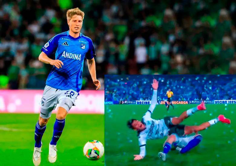 Andrés Llinás, zaguero central de Millonarios. FOTO TOMADA DE VIDEO