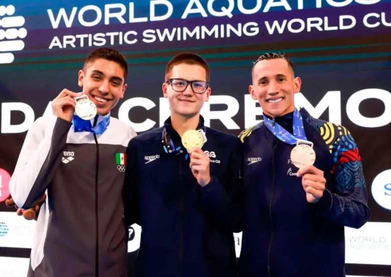 Colombiano Gustavo Sánchez logró medalla de bronce en la Súper Final del World Aquatics Artistic
