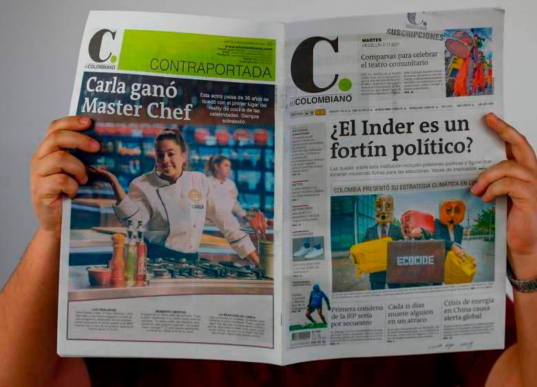 El 27% de los líderes de opinión de Antioquia dijeron mantenerse informados a través del periódico EL COLOMBIANO. FOTO: COLPRENSA