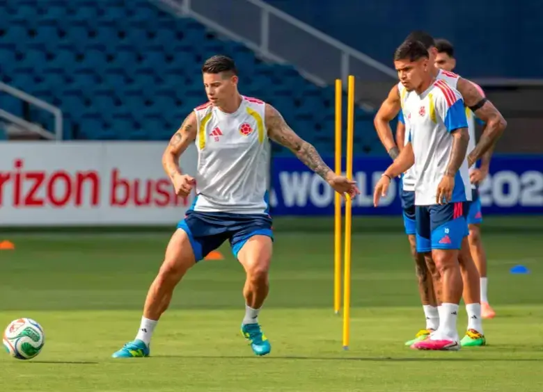 James Rodríguez lidera la Selección Colombia que se mide ante Ghana, por el paso a los octavos de final del Mundial de Norteamérica. FOTO JUAN ANTONIO SÁNCHEZ