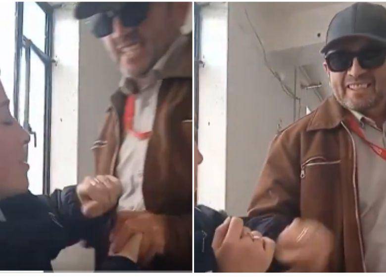 <span class="mln_uppercase_mln">La</span><b><span class="mln_uppercase_mln"> víctima grabó al inspector de Policía de Soacha mientras la intimidaba y la acosaba sexualmente. FOTO: CAPTURA DE VIDEO</span></b>