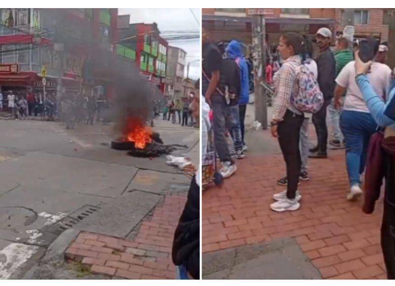 <span class="mln_uppercase_mln">Disturbios</span><b><span class="mln_uppercase_mln"> en Usaquén este lunes tras denuncia de abuso sexual a menor. FOTO: CAPTURA DE VIDEO</span></b>