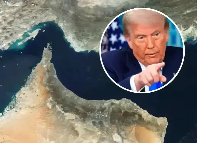 Trump responde al cierre del Estrecho de Ormuz por parte de Irán nuevamente: “Irán no puede chantajearnos” con amenazas al Estrecho de Ormuz, dice. FOTO: Getty.