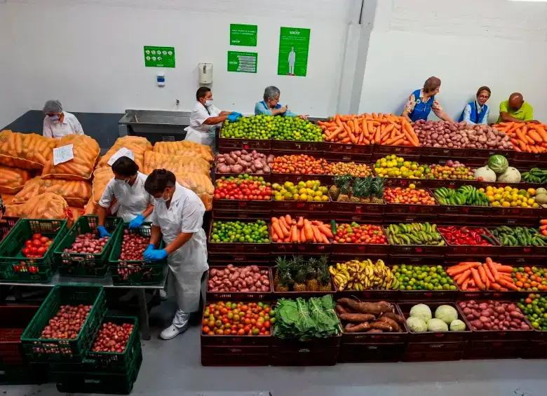 Antioquia rescata el 25% de los alimentos en el país que por deficiencias de la cadena logística tienen riesgo de terminar desperdiciándose. FOTO: MANUEL SALDARRIAGA