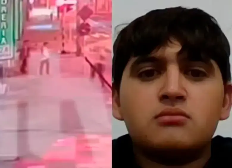 El asesinato a golpes del universitario Jaime Esteban Moreno Jaramillo quedó registrado en las cámaras de seguridad, en Bogotá. FOTOS: Cortesía