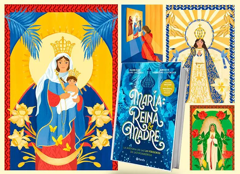 El libro registra gráficamente la devoción popular por la Virgen María. Ilustraciones: cortesía Anggie Baquero