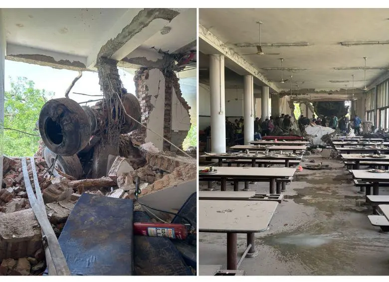<span class="mln_uppercase_mln">El</span><b><span class="mln_uppercase_mln"> avión siniestrado en India cayó sobre una residencia de estudiantes del BJ Medical College, una facultad de medicina de la ciudad de Ahmedabad. </span></b><span class="mln_uppercase_mln">FOTO: REDES SOCIALES</span>