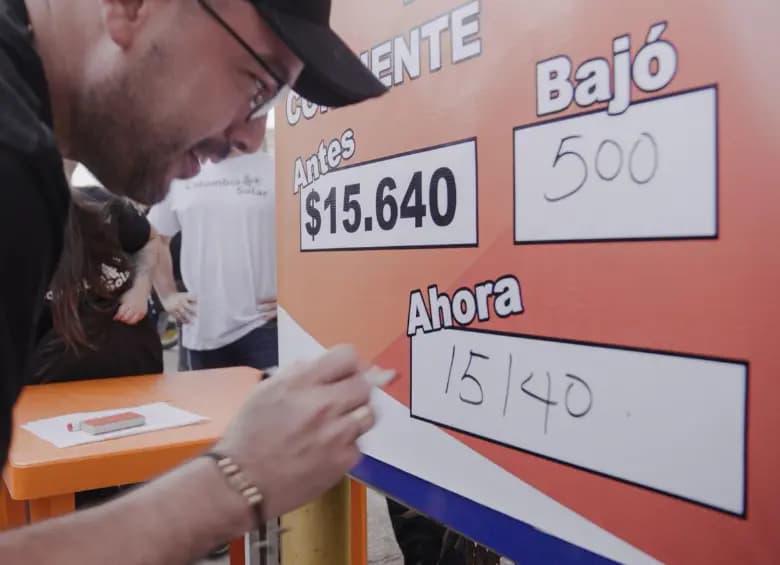 El nuevo valor para el galón de gasolina en Medellín sería de $15.912. FOTO: Cortesía MinEnergía. 