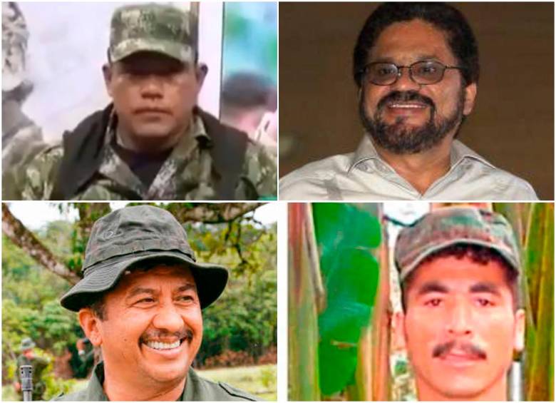 La disidencia de alias Gentil Duarte (abajo izq.) libró una guerra durante varios años con la Segunda Marquetalia, comandada por “Iván Márquez” (arriba der.). FOTOS: COLPRENSA Y CORTESÍA