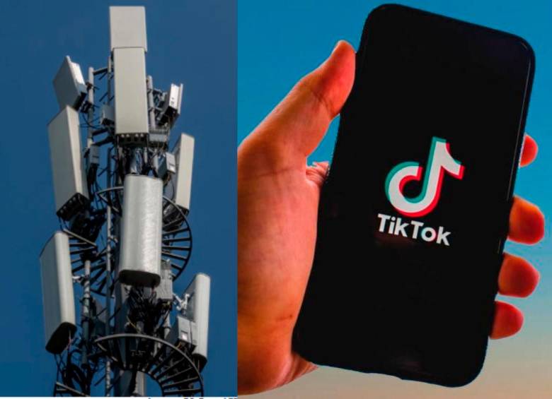TikTok, una de las aplicaciones más usadas por los colombianos que se conectan a la red 5G, según Tigo. FOTO EL COLOMBIANO Y AFP