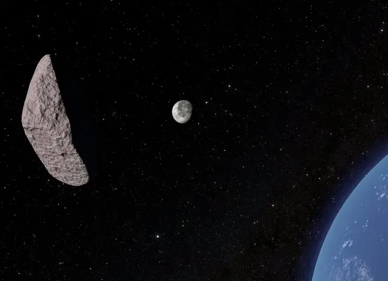 Esta es una de las animaciones que mostraba al YR4 durante su paso por la Tierra en dirección al posible impacto con la luna. FOTO: Noirlab / NSF / Aura / R. Proctor