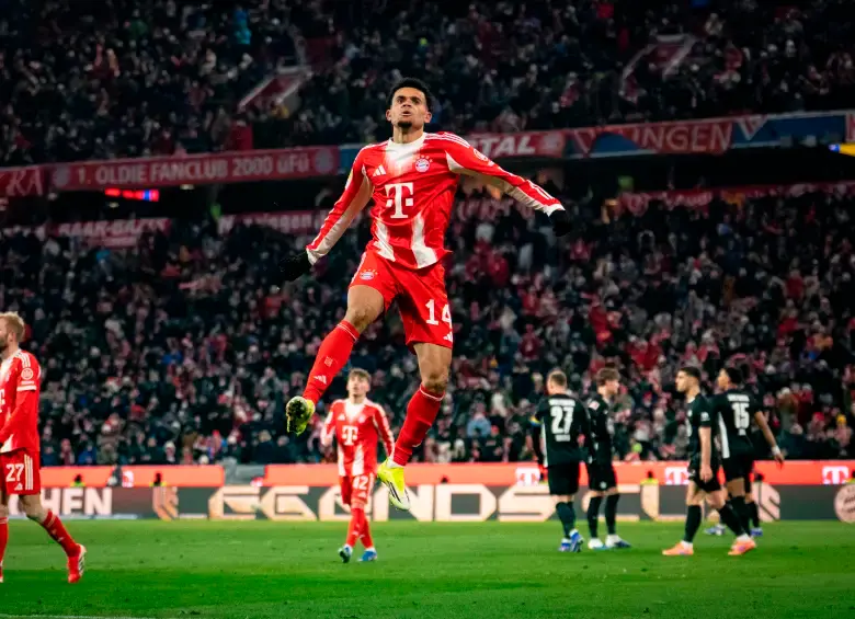 El futbolista colombiano Luis Díaz es uno de los goleadores del Bayern Múnich en la Bundesliga. Foto: Getty