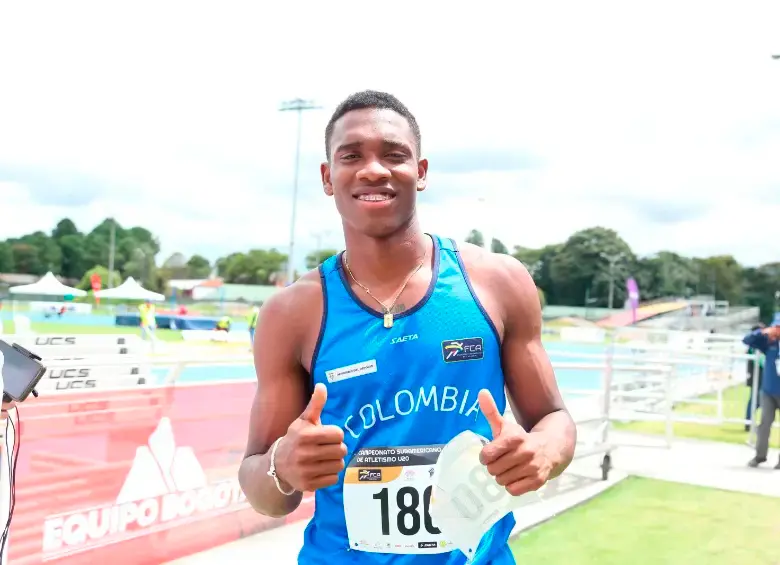 Ronal Longa, atleta colombiano ganó los 100 metros en el Savona International Meeting en Italia. FOTO: Comité Olímpico Colombiano