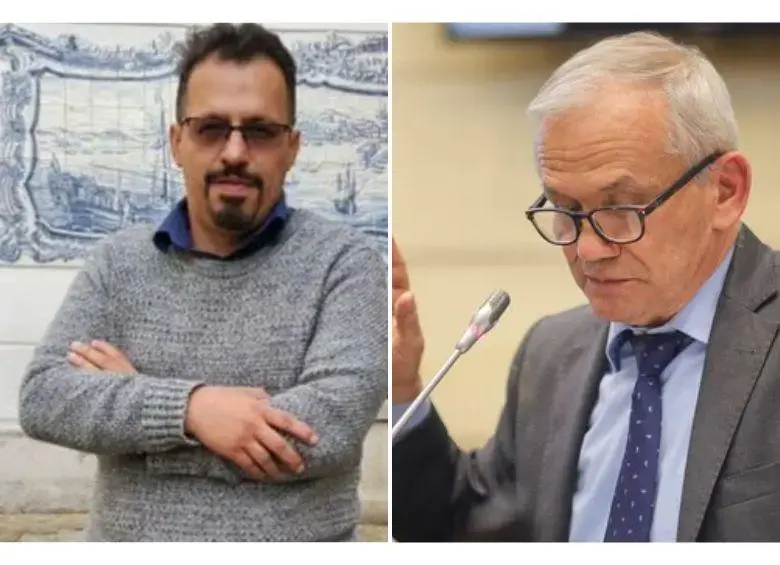 Oscar Iván Muñoz y el prófugo Carlos Ramón González, este último señalado por el caso de corrupción de la UNGRD. FOTOS: COLPRENSA