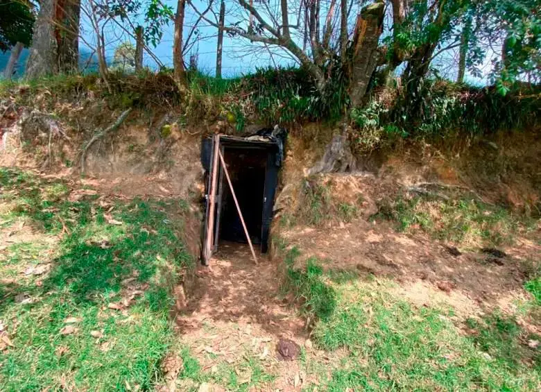 Imagen de referencia de una caleta y laboratorio de drogas en Antioquia. Foto: cortesía
