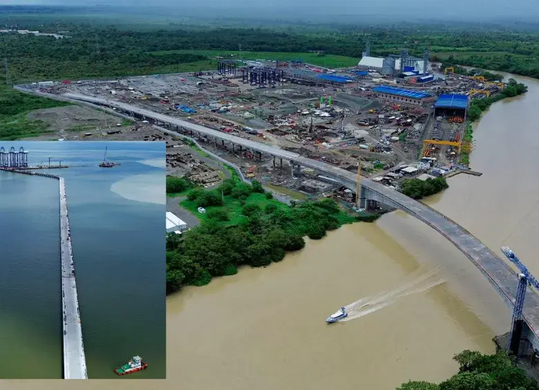 Puerto Antioquia avanza con importantes hitos constructivos. Uno de los más destacados es el puente sobre el río León, reconocido por su capacidad, altura y los desafíos ambientales que implicó. Otro es el viaducto de 3,2 kilómetros, una obra clave en la conectividad del proyecto.