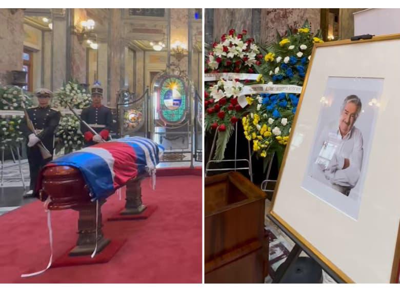 <b>El féretro de Pepe Mujica será velado en el Salón de los Pasos Perdidos del Palacio Legislativo, en el parlamento uruguayo. FOTO: Parlamento de Uruguay</b>