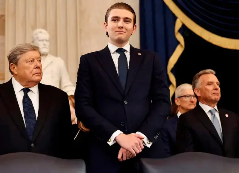 Amenazaron de muerte a Barron Trump, hijo menor del presidente Donald Trump. FOTO: GETTY 