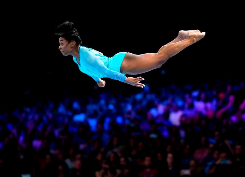 La estadounidense Simone Biles participó por primera vez en un Mundial de gimnasia en 2013. También fue en Amberes, Bélgica. FOTO: GETTY 