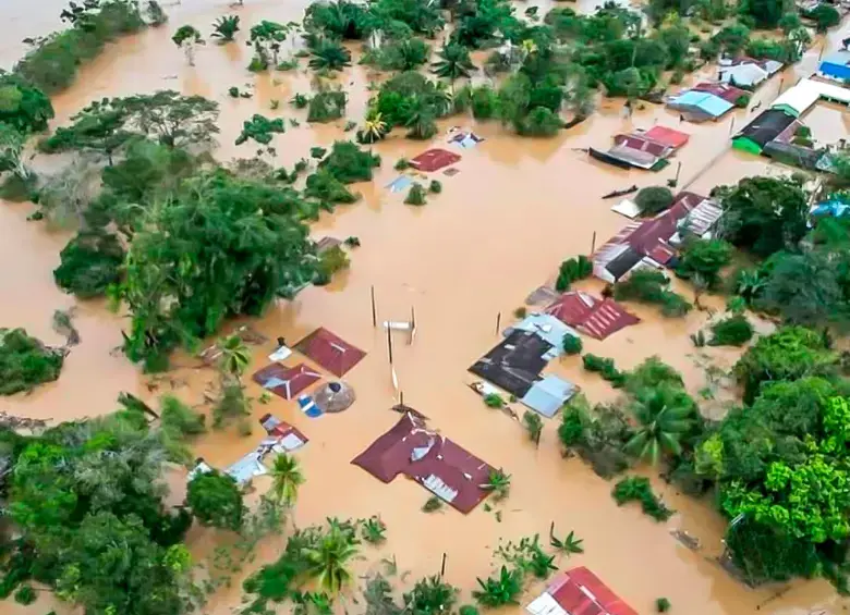 Las grandes inundaciones en el departamento de Córdoba. FOTO: Captura de video de redes sociales
