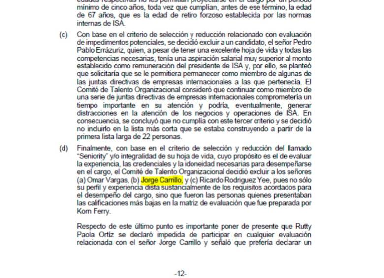 Originalmente, Carrillo había quedado fuera del proceso de selección al no cumplir con los requisitos.