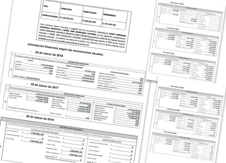 Informes de resultados reportados por la misma empresa. 