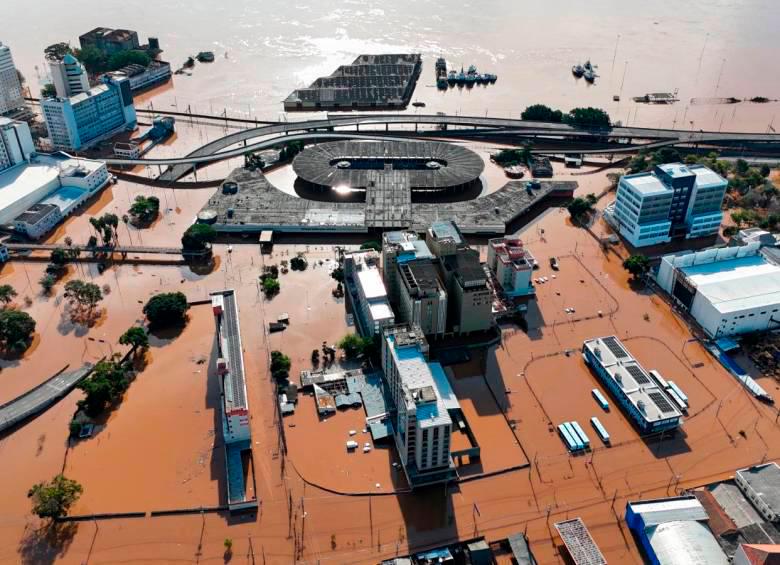 Graves inundaciones en Río Grande del Sur, Brasil. FOTO: AFP.