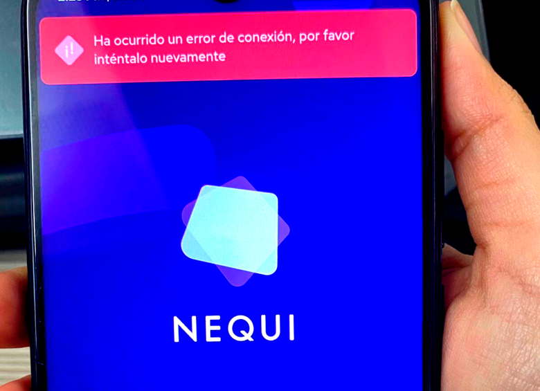 Este es el mensaje que le aparece a los usuarios de Nequi. FOTO: CORTESÍA