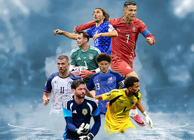 Ocho jugadores que están en el Mundial de Norteamérica sorprenden con su rendimiento a sus 40 años. Son ejemplo y referentes de sus respectivas selecciones. FOTO EL COLOMBIANO
