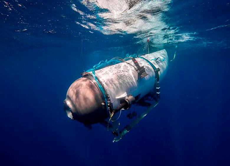 Un sumergible de OceanGate como el de la foto fue el que implosionó intentando llegar a los restos del Titanic en junio de 2023. FOTO: AFP