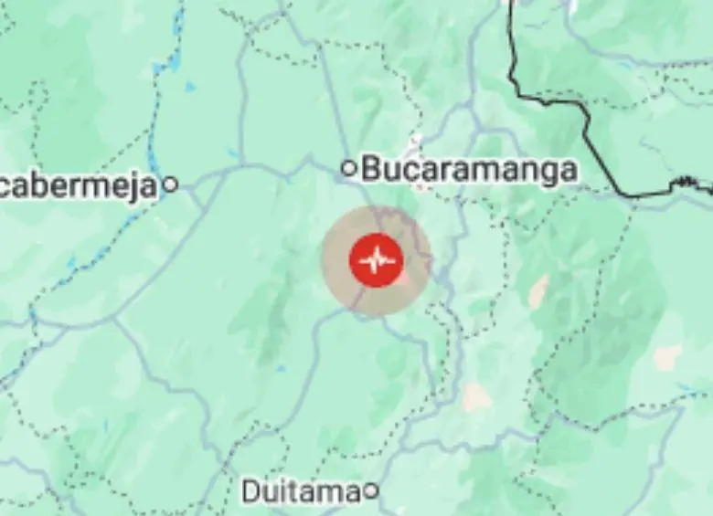 <span class="mln_uppercase_mln">El</span><span class="mln_uppercase_mln"> temblor más fuerte ocurrió a las 7:21 p.m. del jueves 25 de septiembre, con una magnitud de 4,8 en el municipio de Los Santos, Santander. FOTO: GOOGLE MAPS</span>