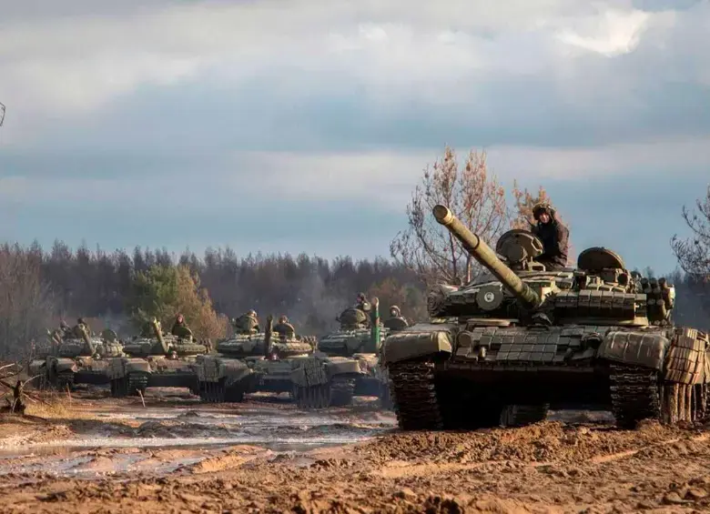 Ejercicios militares de Rusia en las fronteras de Ucrania. Foto: AFP