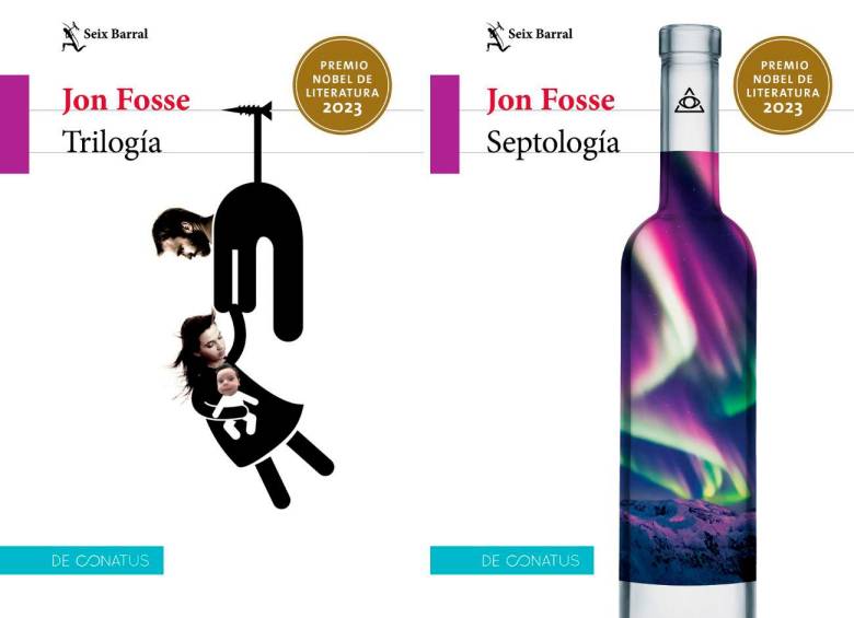 Estas son las portadas de los libros del Nobel de Literatura 2023 que estarán en las librerías colombianas a final de año. Foto: Cortesía.