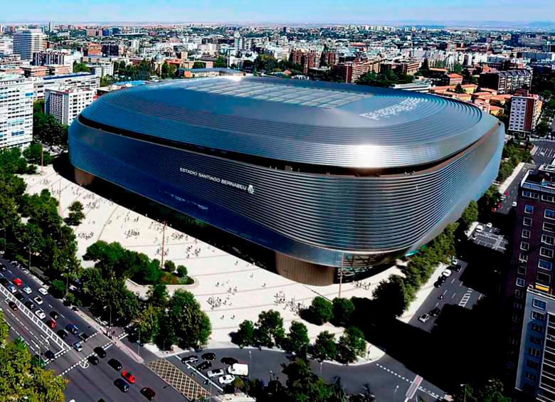 Estadio Santiago Bernabéu, en Madrid, donde se jugará este martes el partido entre Real Madrid y Manchester City. FOTO: Tomada de X (antes Twitter) @realmadrid