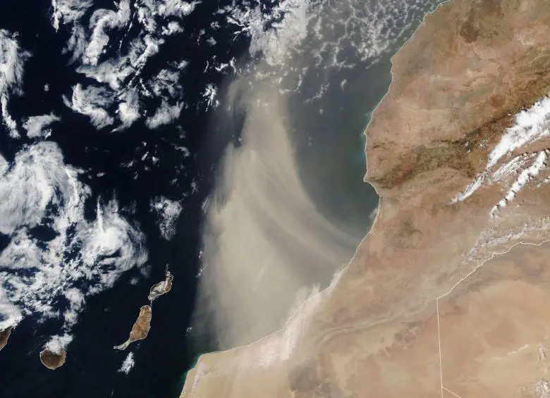 <span class="mln_uppercase_mln">El</span><b><span class="mln_uppercase_mln"> fenómeno del polvo del Sahara es habitual en esta época del año. FOTO: NASA</span></b>