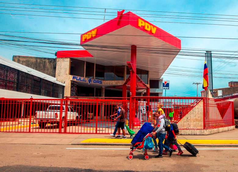 Estación de combustible de PDVSA en la frontera entre Venezuela y Colombia. FOTO Camilo Suárez 
