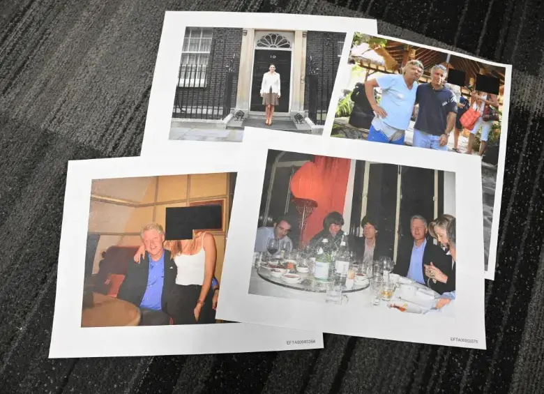 Imágenes de archivo de figuras públicas salpicadas por los documentos del caso Epstein. Foto: Mandel Ngan / AFP.