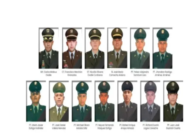 Los policías asesinados por las Disidencias de las Farc. Foto: cortesía