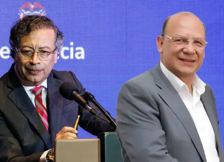 Gusravo Petro, presidente de Colombia; y Germán Ávila, ministro de Hacienda. FOTO: Colprensa y Presidencia.