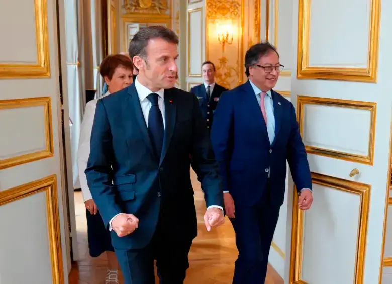 Los presidentes de Francia y Colombia han tenido varias reuniones bilaterales desde 2022. FOTO PRESIDENCIA