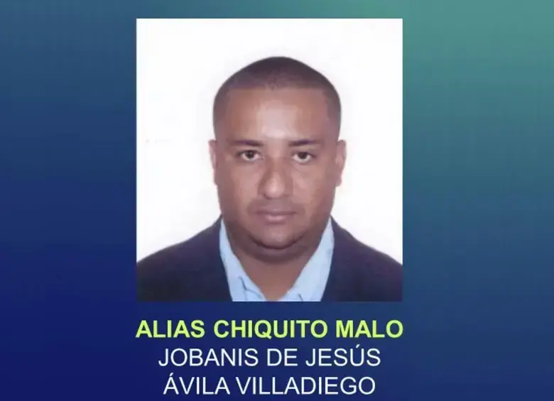 Aprueban extradición de Jobanis de Jesús Ávila Villadiego, conocido como alias Chiquito Malo. FOTO: Policía Nacional 