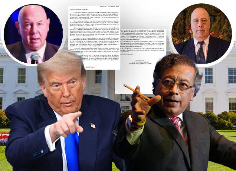La relación entre los gobiernos de Donald Trump y Gustavo Petro está pasando por uno de sus peores momentos y eso que el republicano lleva poco menos de seis meses en la Casa Blanca. Fotos: Colprensa, AFP y Presidencia